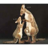 Peluche kangourou debout 175 avec son bébé et joey 120 cm Piutre   2411