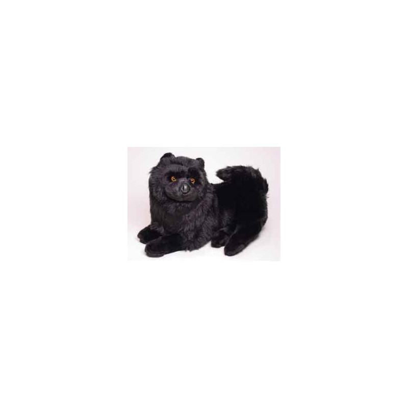 Animaux-Bois-Animaux-Bronzes propose Chien Chow chow noir 50 cm peluche animaux allongés réaliste Piutre 3346