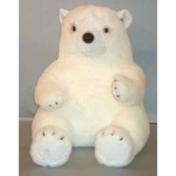 Décors Animaux peluche Peluche ours blanc 80 cm Piutre -G022