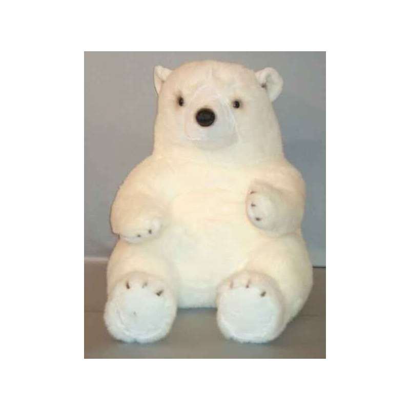 Décors Animaux peluche Peluche ours blanc 80 cm Piutre -G022