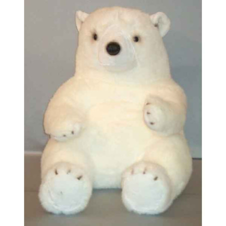 Décors Animaux peluche Peluche ours blanc 80 cm Piutre -G022