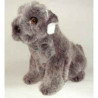 Animaux-Bois-Animaux-Bronzes propose Chien Schnauzer 40 cm assis peluche réaliste Piutre 1259