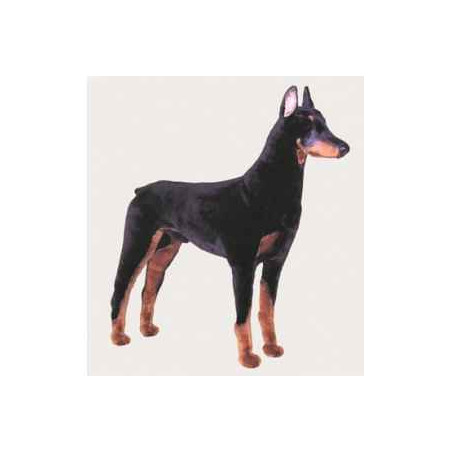 Animaux-Bois-Animaux-Bronzes propose Chien Doberman 100 cm peluche animaux debout réaliste Piutre 265