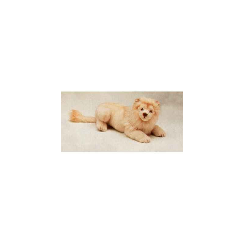 Félin Piutre Lion blanc 50 cm peluche animaux allongés -2524