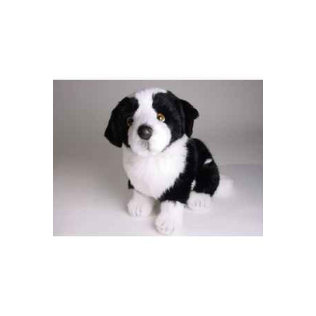 Animaux-Bois-Animaux-Bronzes propose Chien Border collie 45 cm assis peluche réaliste Piutre 1217