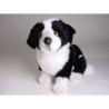 Animaux-Bois-Animaux-Bronzes propose Chien Border collie 45 cm assis peluche réaliste Piutre 1217