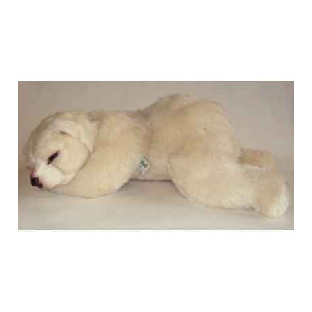 Décoration animaux Ours polaire 65 cm peluche animaux allongés réaliste Piutre 2122