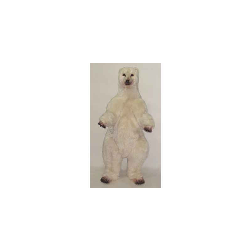 Décoration animaux Ours polaire 160 cm peluche animaux debout réaliste Piutre 2110