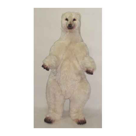 Décoration animaux Ours polaire 160 cm peluche animaux debout réaliste Piutre 2110