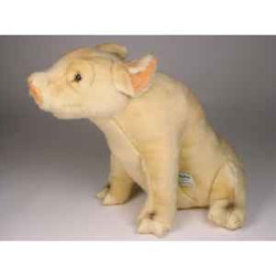  Animaux de la ferme Porcelet 50 cm assis peluche réaliste Piutre 2421