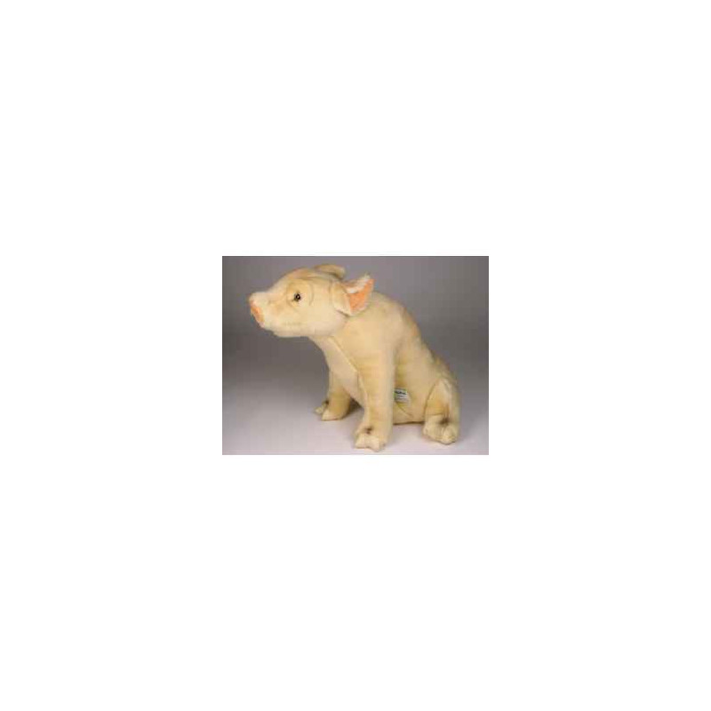  Animaux de la ferme Porcelet 50 cm assis peluche réaliste Piutre 2421