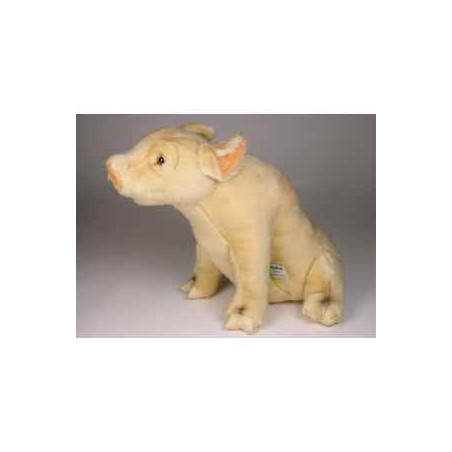  Animaux de la ferme Porcelet 50 cm assis peluche réaliste Piutre 2421