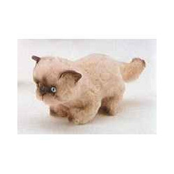 Animaux-Bois-Animaux-Bronzes propose Chat persan Coulorpoint 20 cm peluche animaux debout réaliste Piutre