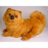 Animaux-Bois-Animaux-Bronzes propose Chien Chow chow cannelle 50 cm peluche animaux allongés réaliste Piutre 3248