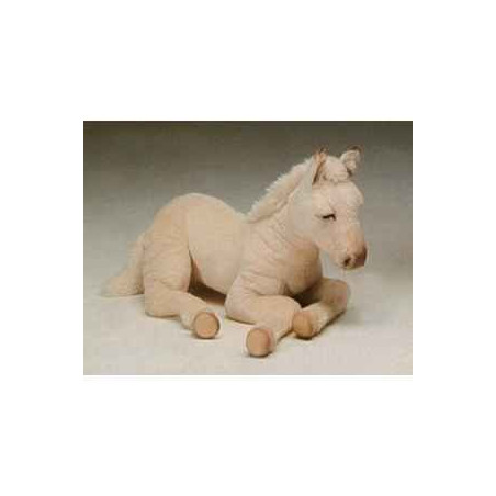  Cheval Poulain palomino 70 cm peluche animaux allongés réaliste Piutre 2651