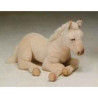 Peluche allongée poulain palomino 70 cm Piutre   2651