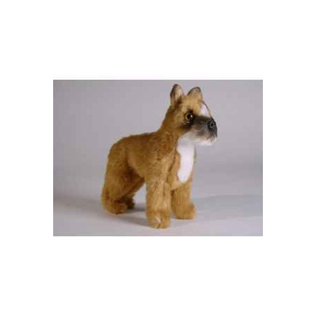 Animaux-Bois-Animaux-Bronzes propose Chien Mascotte boxer 20 cm peluche animaux debout réaliste Piutre 4251