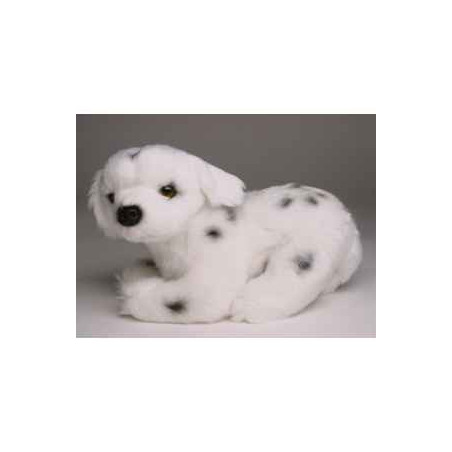 Animaux-Bois-Animaux-Bronzes propose Chien Mascotte dalmatien 20 cm peluche animaux allongés réaliste Piutre 4254