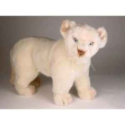 Félin Piutre Lion blanc 55 cm peluche animaux debout -2538