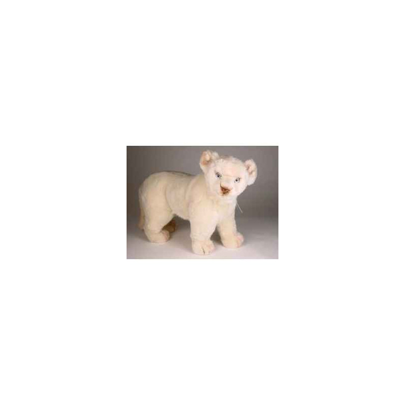 Félin Piutre Lion blanc 55 cm peluche animaux debout -2538