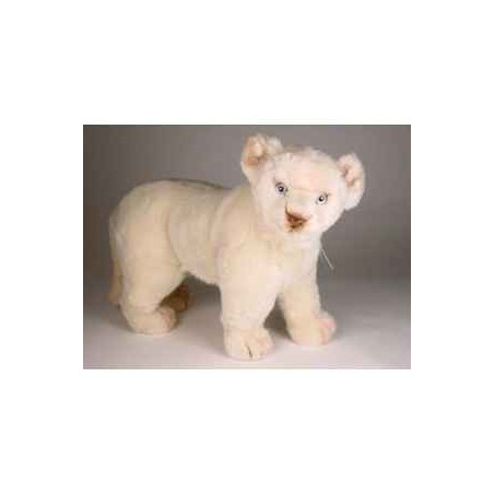 Félin Piutre Lion blanc 55 cm peluche animaux debout -2538