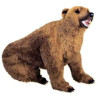 Décoration animaux Ours grizzly 200 cm assis peluche réaliste Piutre 2100