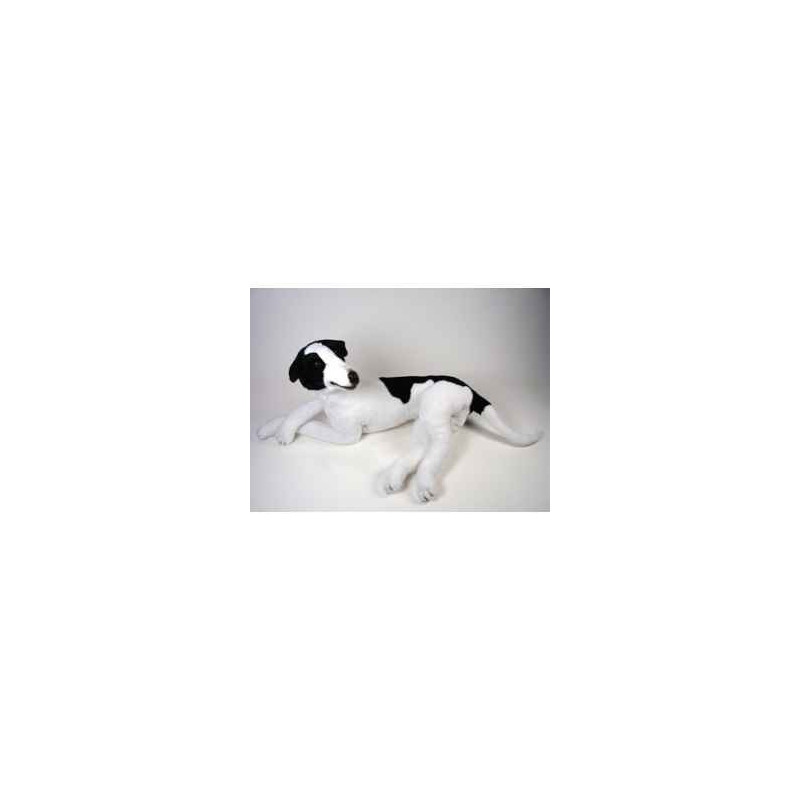 Animaux-Bois-Animaux-Bronzes propose Chien Lévrier greyhound 75 cm peluche animaux allongés réaliste Piutre 3230