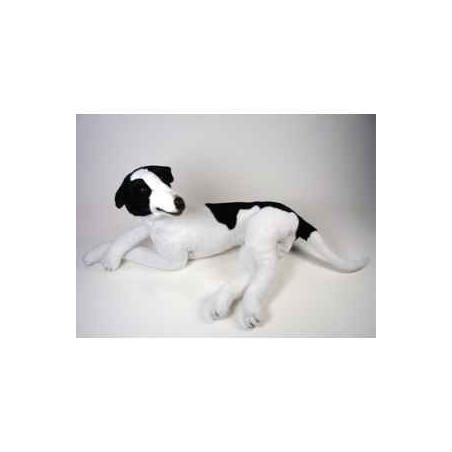 Animaux-Bois-Animaux-Bronzes propose Chien Lévrier greyhound 75 cm peluche animaux allongés réaliste Piutre 3230