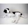 Animaux-Bois-Animaux-Bronzes propose Chien Lévrier greyhound 75 cm peluche animaux allongés réaliste Piutre 3230