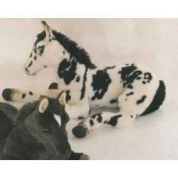  Cheval Poulain apaloosa 70 cm peluche animaux allongés réaliste Piutre 2708