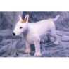 Animaux-Bois-Animaux-Bronzes propose Chien Bull terrier 65 cm peluche animaux debout réaliste Piutre 3325