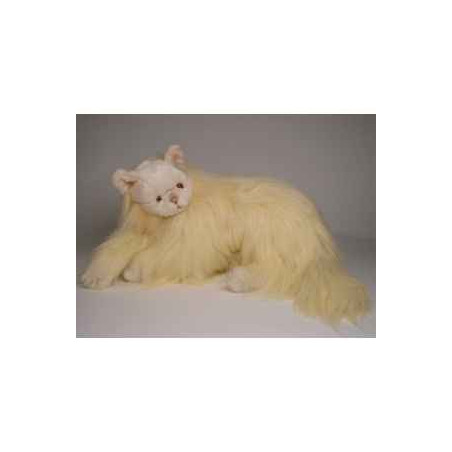 Animaux-Bois-Animaux-Bronzes propose Chat angora beige 45 cm peluche animaux allongés réaliste Piutre