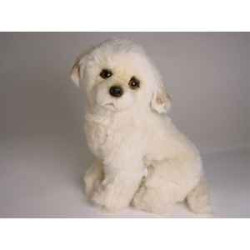 Animaux-Bois-Animaux-Bronzes propose Chien Berger de Maremme 35 cm assis peluche réaliste Piutre 3216