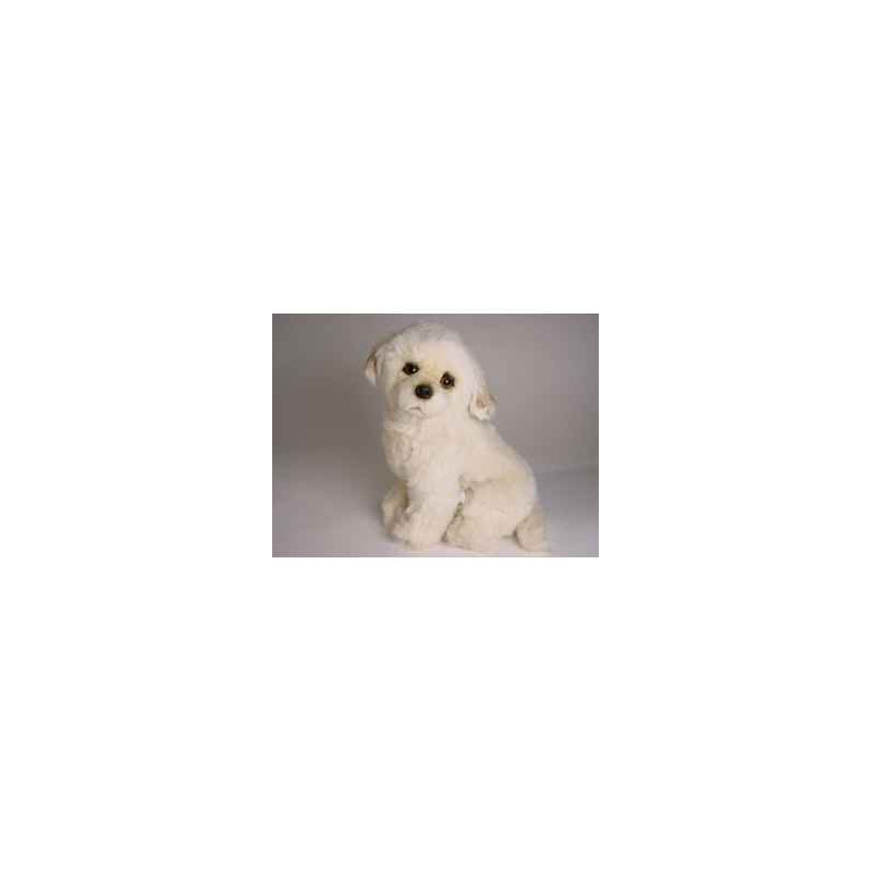 Animaux-Bois-Animaux-Bronzes propose Chien Berger de Maremme 35 cm assis peluche réaliste Piutre 3216