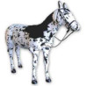  Cheval Cheval apaloosa 200 cm peluche animaux debout réaliste Piutre 2690