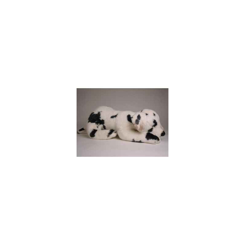 Animaux-Bois-Animaux-Bronzes propose Chien Dalmatien 40 cm peluche animaux allongés réaliste Piutre 3244