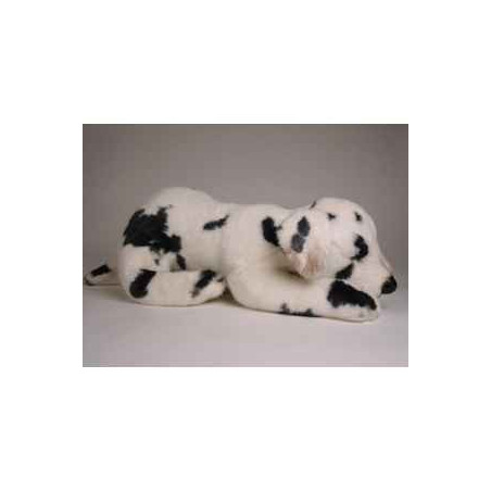 Animaux-Bois-Animaux-Bronzes propose Chien Dalmatien 40 cm peluche animaux allongés réaliste Piutre 3244