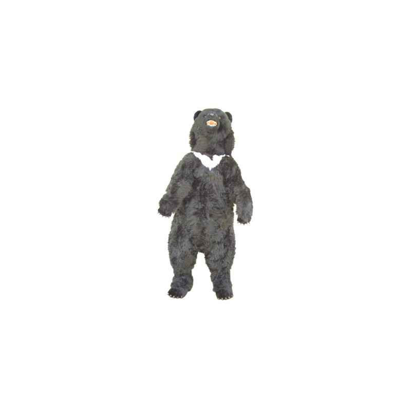 Décoration animaux Ours noir d'Asie 200 cm peluche animaux debout réaliste Piutre 2186