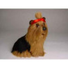 Animaux-Bois-Animaux-Bronzes propose Chien Yorkshire terrier 28 cm assis peluche réaliste Piutre 1301