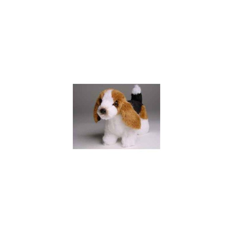 Animaux-Bois-Animaux-Bronzes propose Chien Miniature basset-hound 24 cm peluche animaux debout réaliste Piutre 4289