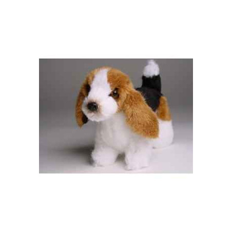 Animaux-Bois-Animaux-Bronzes propose Chien Miniature basset-hound 24 cm peluche animaux debout réaliste Piutre 4289