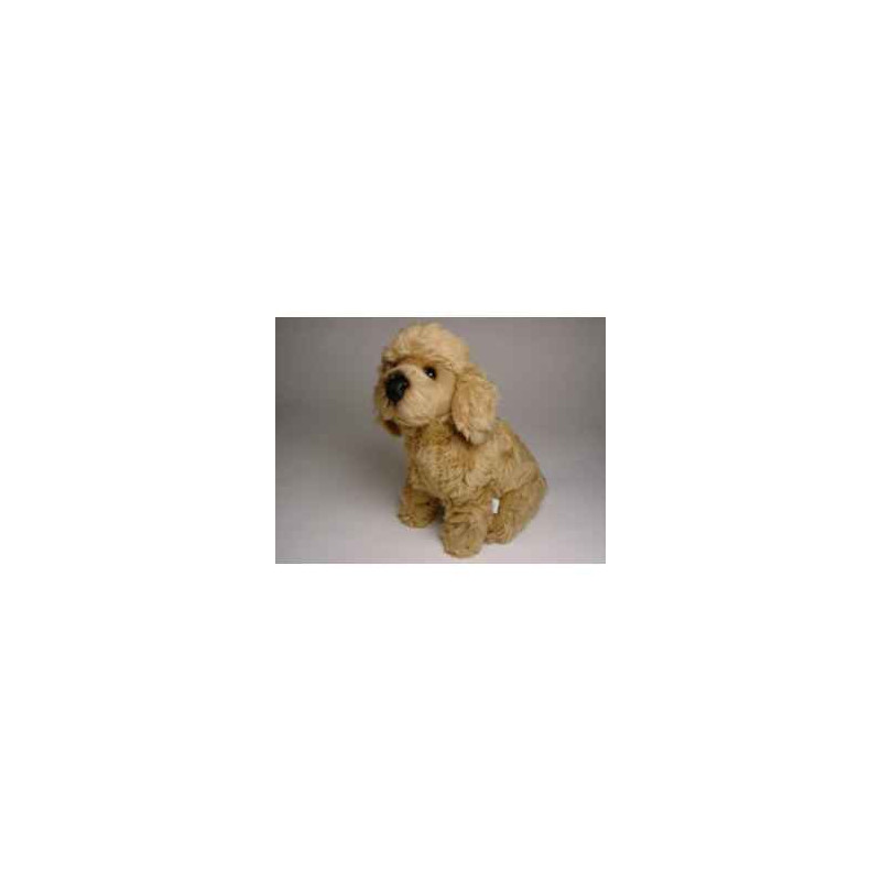 Animaux-Bois-Animaux-Bronzes propose Chien caniche abricot 35 cm assis réaliste Piutre 287