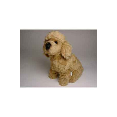 Animaux-Bois-Animaux-Bronzes propose Chien caniche abricot 35 cm assis réaliste Piutre 287