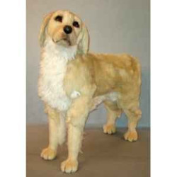 Animaux-Bois-Animaux-Bronzes propose Chien Golden retriever 90 cm peluche animaux debout réaliste Piutre 2200