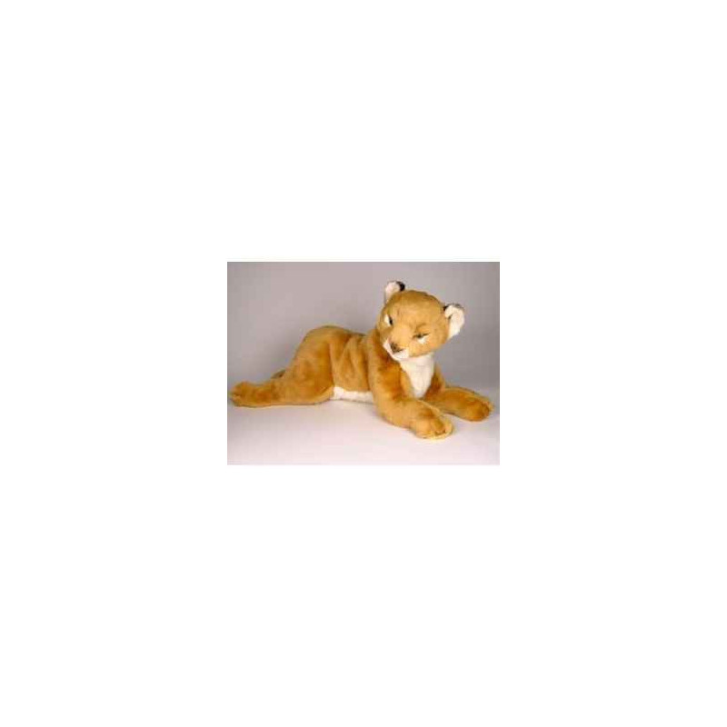 Peluche allongée lion 55 cm Piutre   2506