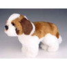 Animaux-Bois-Animaux-Bronzes propose Chien Mascot saint bernard 20 cm peluche animaux debout réaliste Piutre 4243