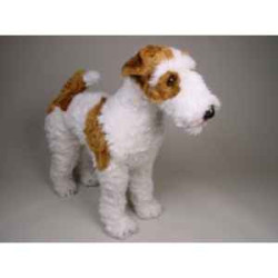 Animaux-Bois-Animaux-Bronzes propose Chien Fox terrier 60 cm peluche animaux debout réaliste Piutre 3275