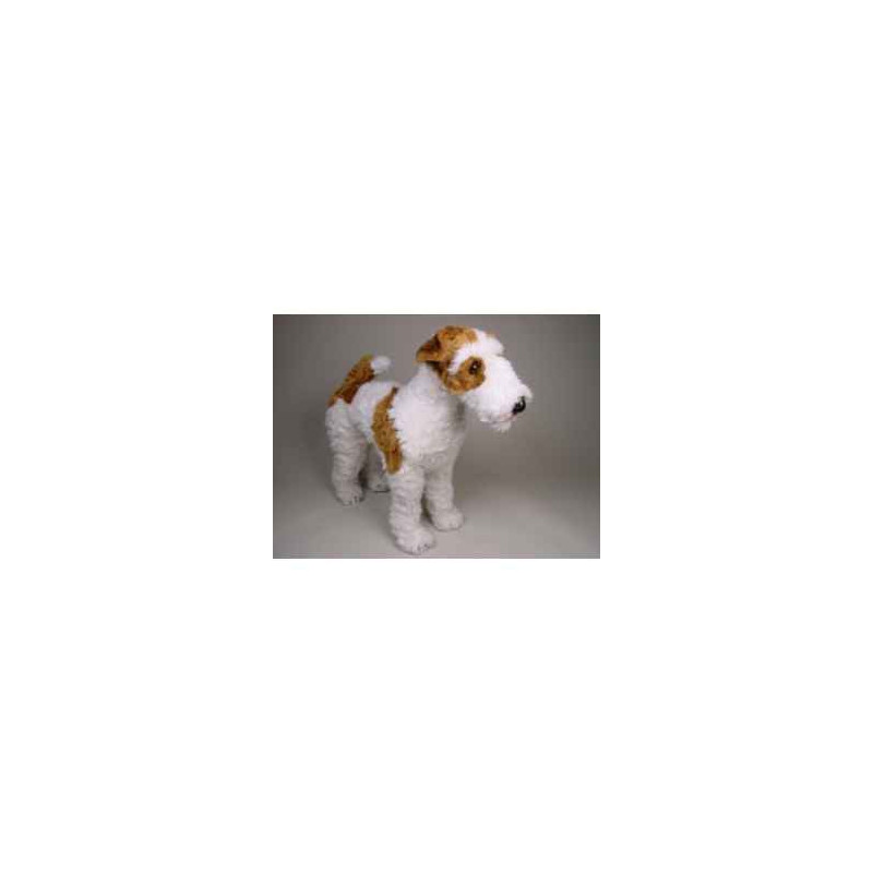 Animaux-Bois-Animaux-Bronzes propose Chien Fox terrier 60 cm peluche animaux debout réaliste Piutre 3275