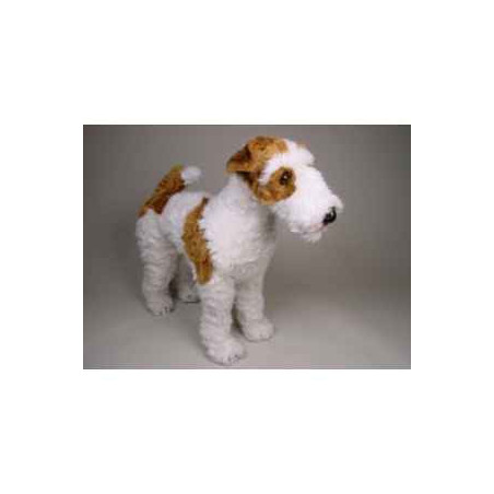 Animaux-Bois-Animaux-Bronzes propose Chien Fox terrier 60 cm peluche animaux debout réaliste Piutre 3275