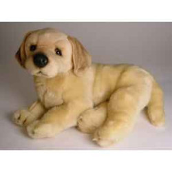 Animaux-Bois-Animaux-Bronzes propose Chien Golden retriever 40 cm peluche animaux allongés réaliste Piutre 2206